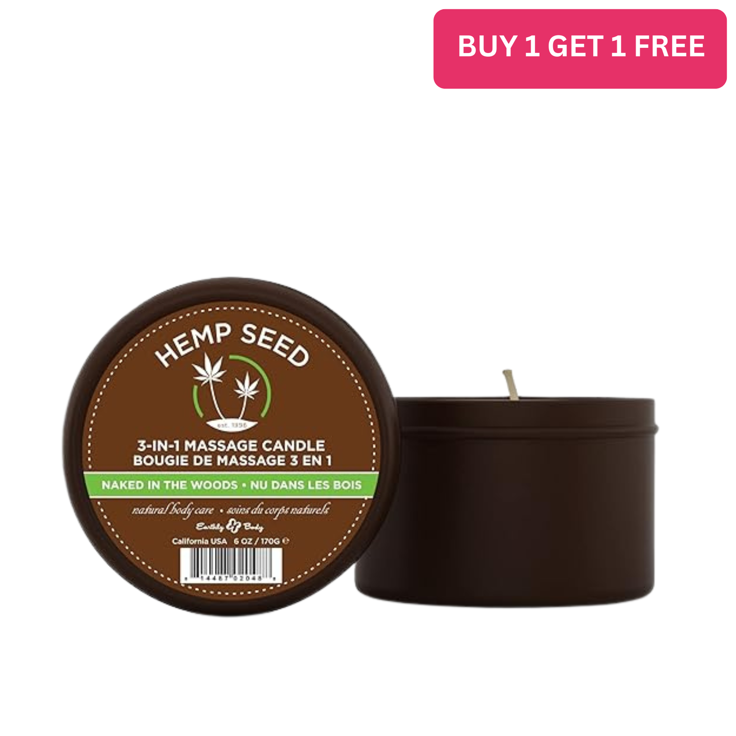 3-in-1 Massage Candle Naked in the Woods 6 oz / 170 g