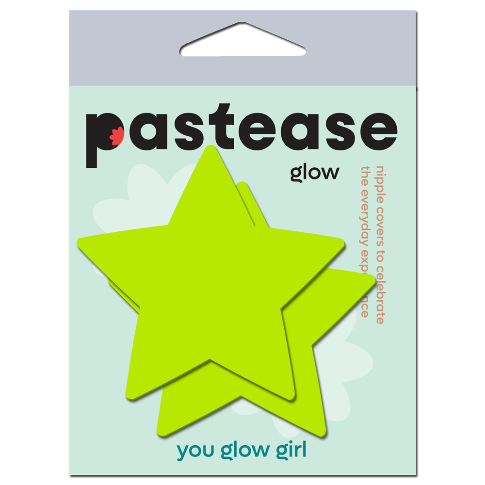 Star Pasties Glow in the Dark Star - Yellow