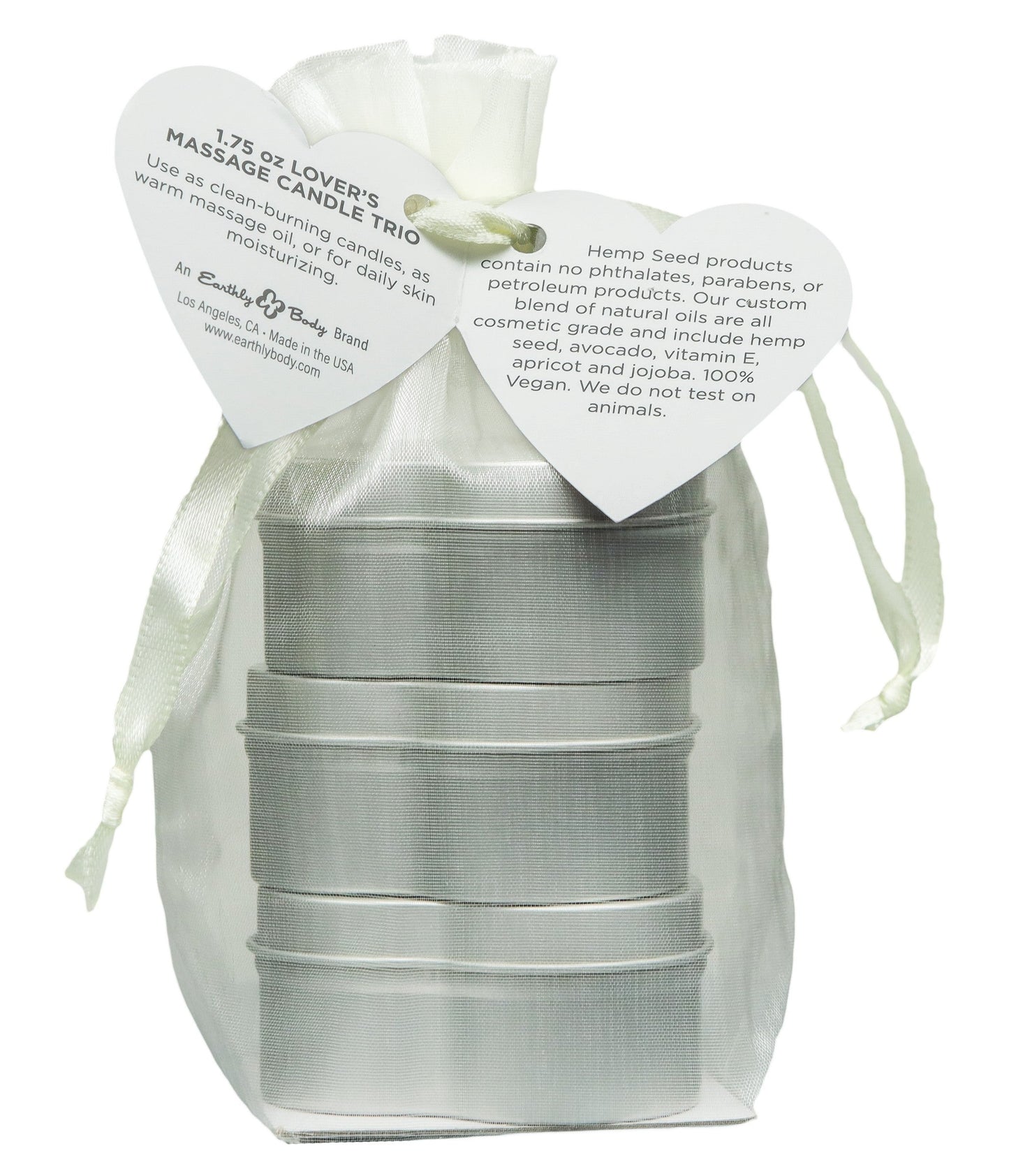 Hemp Seed Valentine '26 Candle Trio Includes: 1 of each: XOXO 1.75oz, Lip Locked 1.75oz, Pucker Up 1.75oz