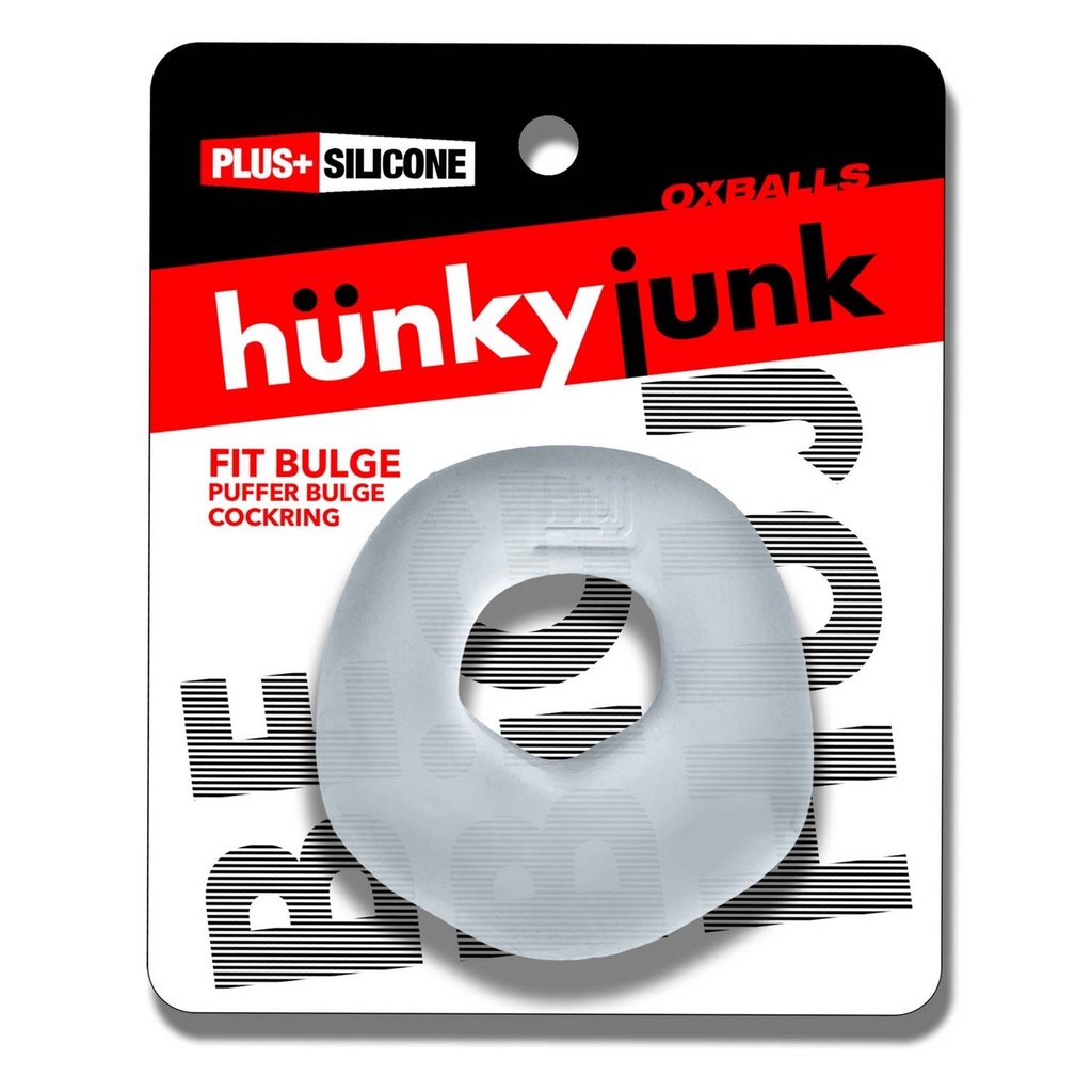 FIT BULGE hung-style cockring CLEAR STEAM