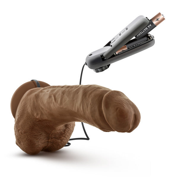 Coverboy - The Boxer - 9" Vibrating Realistic Cock - Mocha