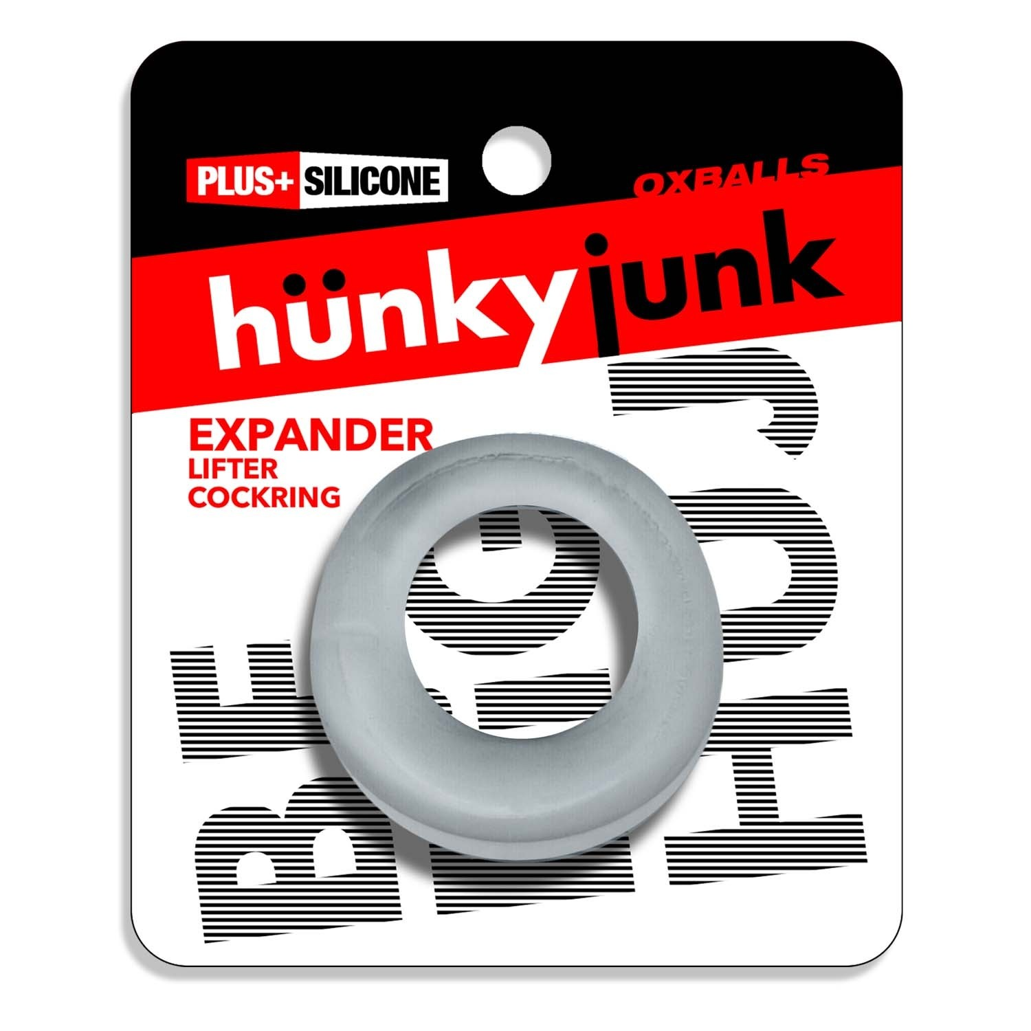 EXPANDER slimmer scoop style cockring CLEAR STEAM