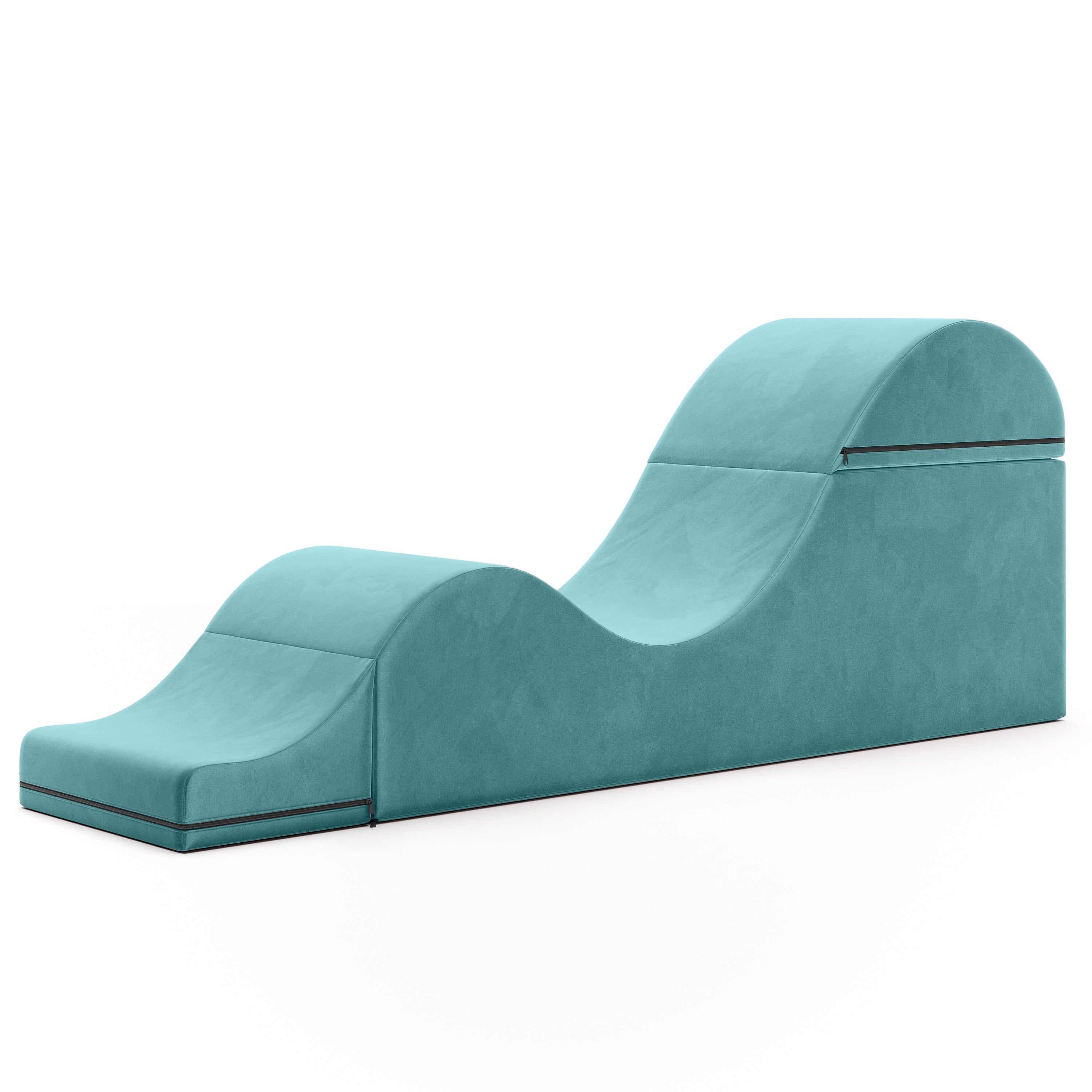 Liberator Aria Flip Chaise 18 Inch Wide - Convertible Sex Chair And Bed Bench, Teal