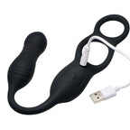 Hyper Thrusting and Vibrating Anal Plug with C-Ring