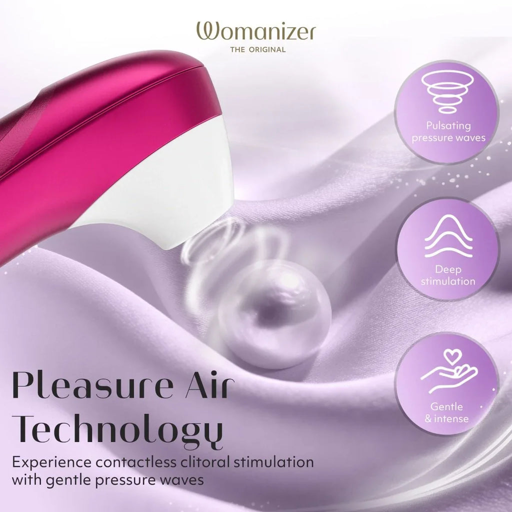 Womanizer Pro Clitoral Stimulator - Vibrant Pink