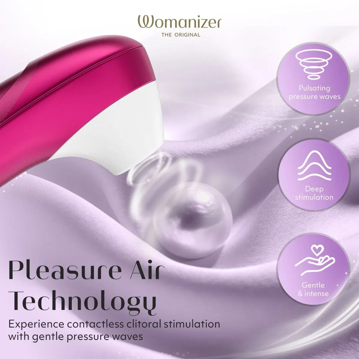 Womanizer Pro Clitoral Stimulator - Vibrant Pink