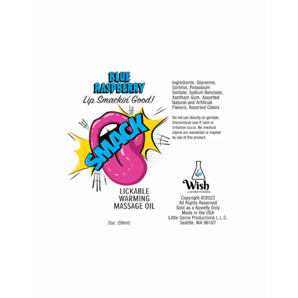 Warming & Lickable Massage Oil BlueRaspb