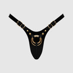 LEATHERETTE HARNESS FABULOUS - ONE SIZE - BLACK GLOSSY