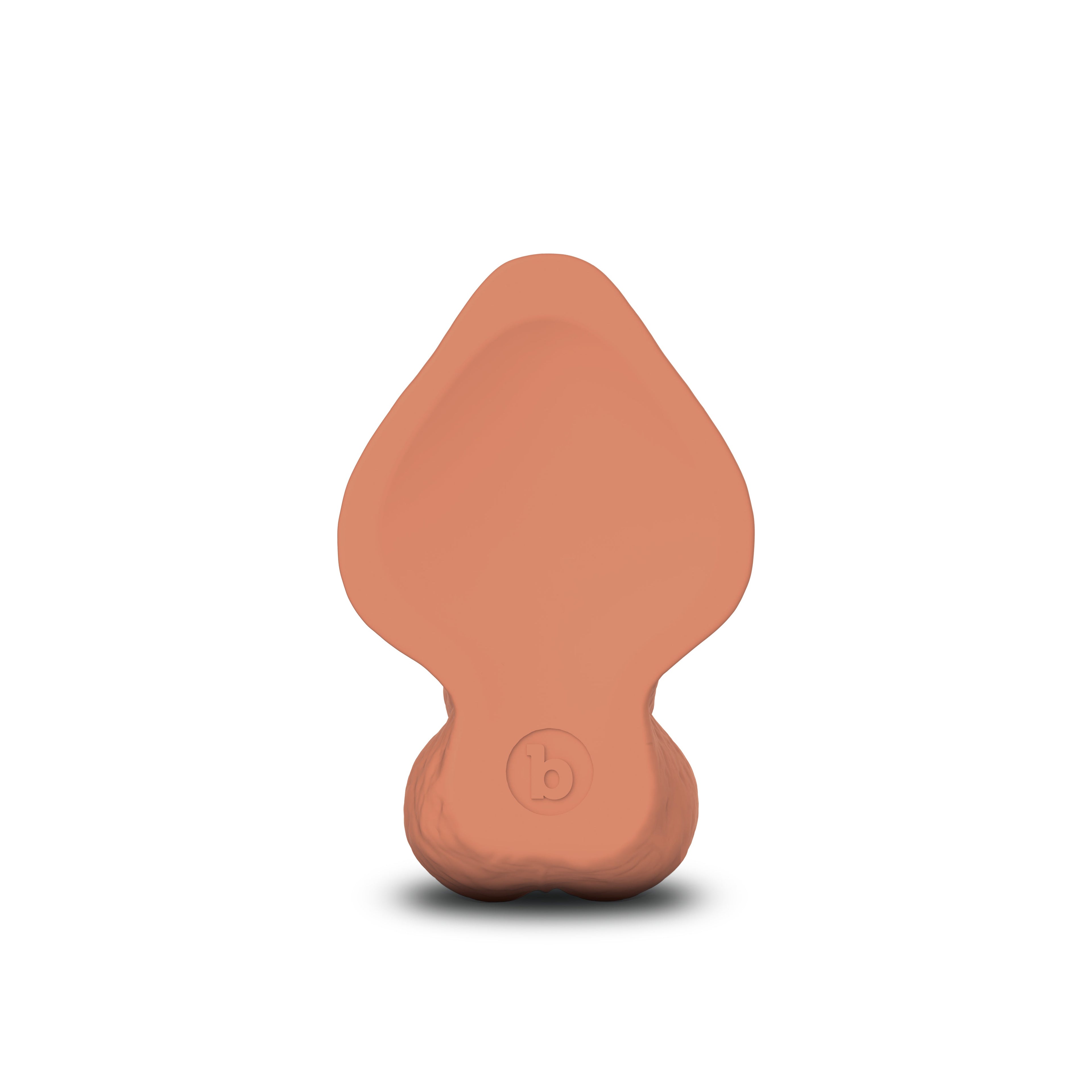 b-vibe Slipskin Realistic Silicone Dildo 8" Curvy Mocha