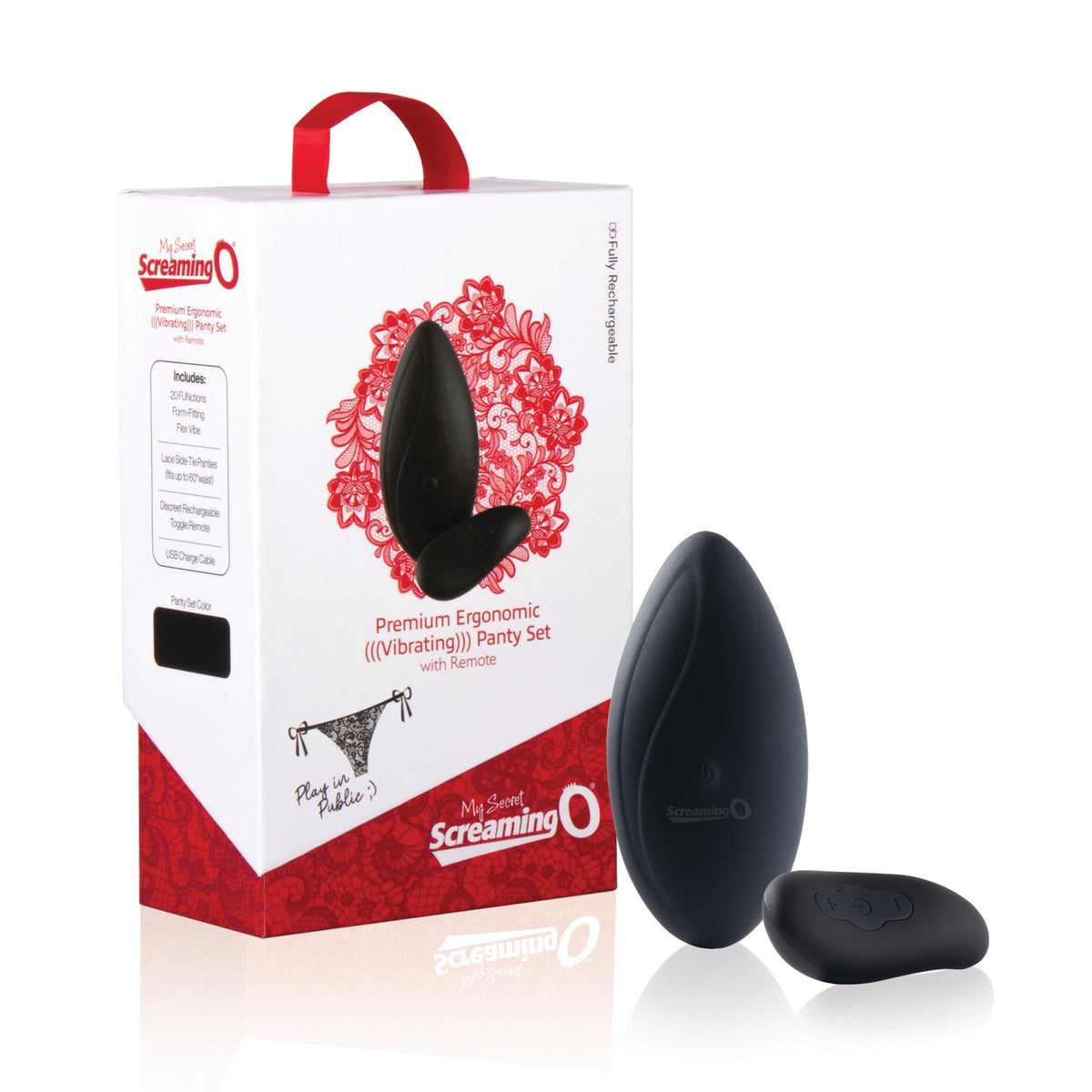Premium Ergonomic Remote Panty Set - Black