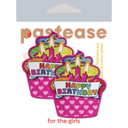 Happy Birthday Cupcake Pasties - Pink Multicolored