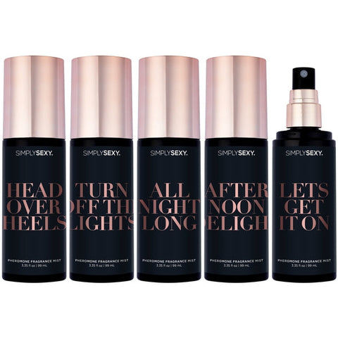 SIMPLY SEXY PHEROMONE BODY MIST BUNDLE (25 PCS) INCLUDES 5 TESTER, 20 PHEROMONE BODY MIST, 1 ACRYLIC DISPLAY