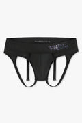 Mens Small - JockVStrap Sheer Briefs - Black