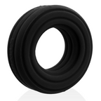 ROTO grooved gripper-ribbed cockring BLACK FOG