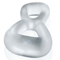 BOOMERANG double-ring cockring & nut-tugger CLEAR STEAM
