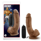 Coverboy - The Boxer - 9" Vibrating Realistic Cock - Mocha