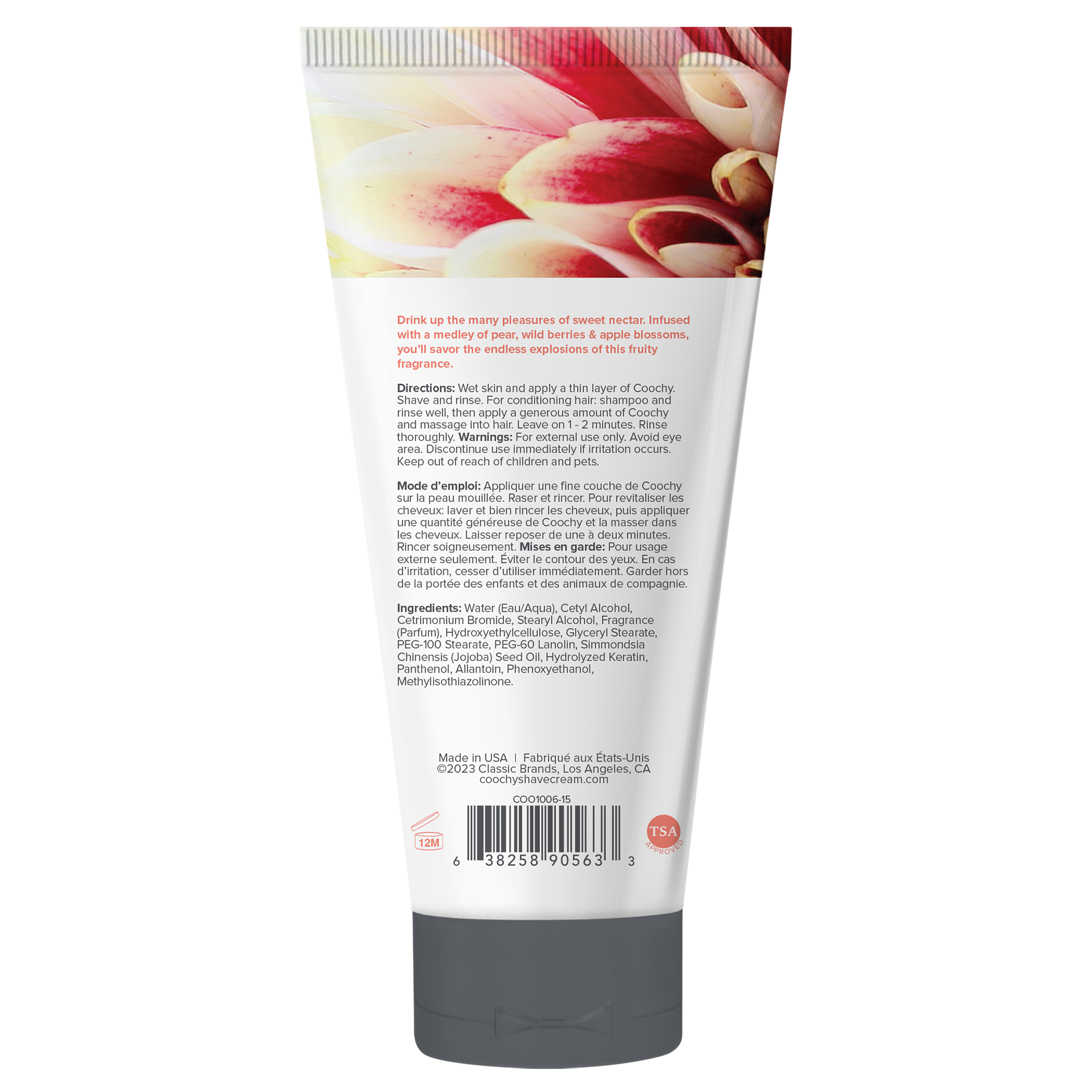 Coochy Shave Cream - SWEET NECTAR tube .5oz | 15mL