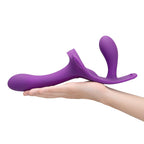Together Lock-In Vibrating Strap-On Dildo