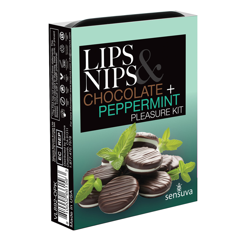LIPS & NIPS Pleasure Kit Chocolate NipZip + Chocolate Peppermint Limited Edition XBalm+50 Ways to Kiss Guide