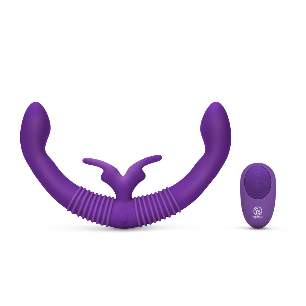 Together Couple's Dual Rabbit Vibrator with Remote Control