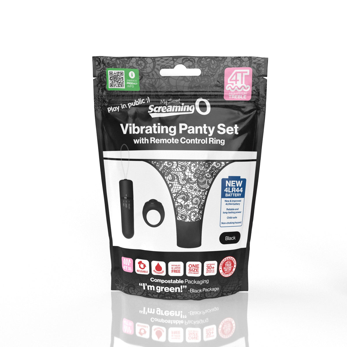 My Secret Screaming O 4T Panty Vibe - Black