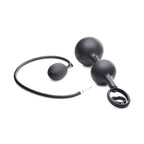 Devils Rattle Inflatable Silicone Anal Plug with Cock and Ball Ring