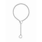 HEART O RING SLIP CHOKE CHAIN - Silver