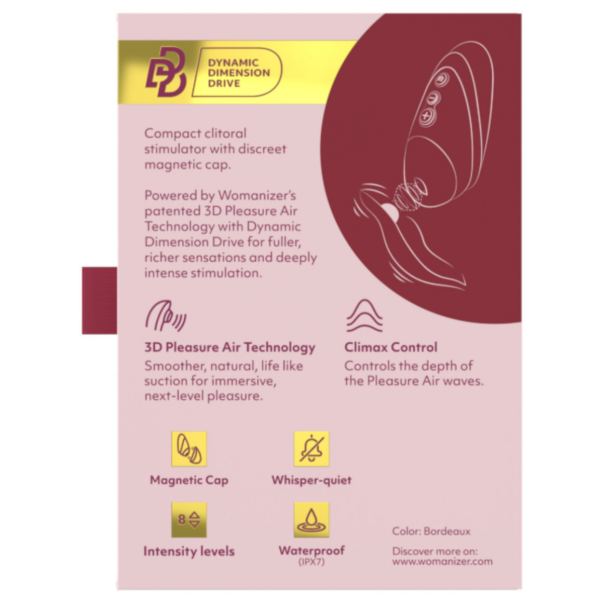 Womanizer Next Liberty Air-Pulse Clitoral Stimulator – Red