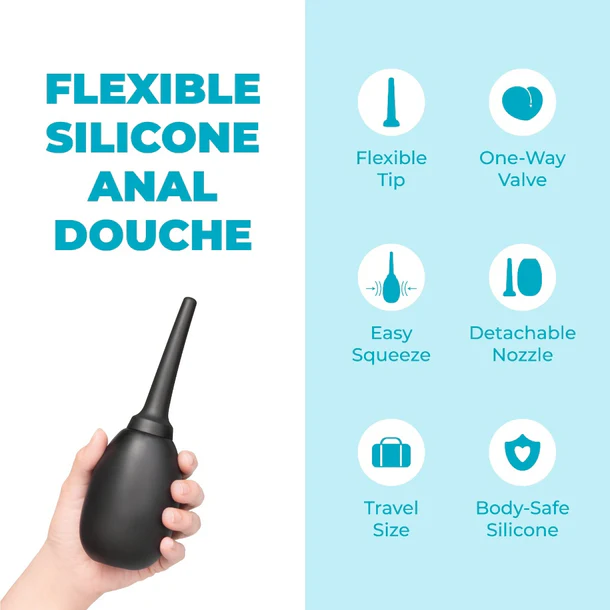 FLEXIBLE SILICONE ANAL DOUCHE