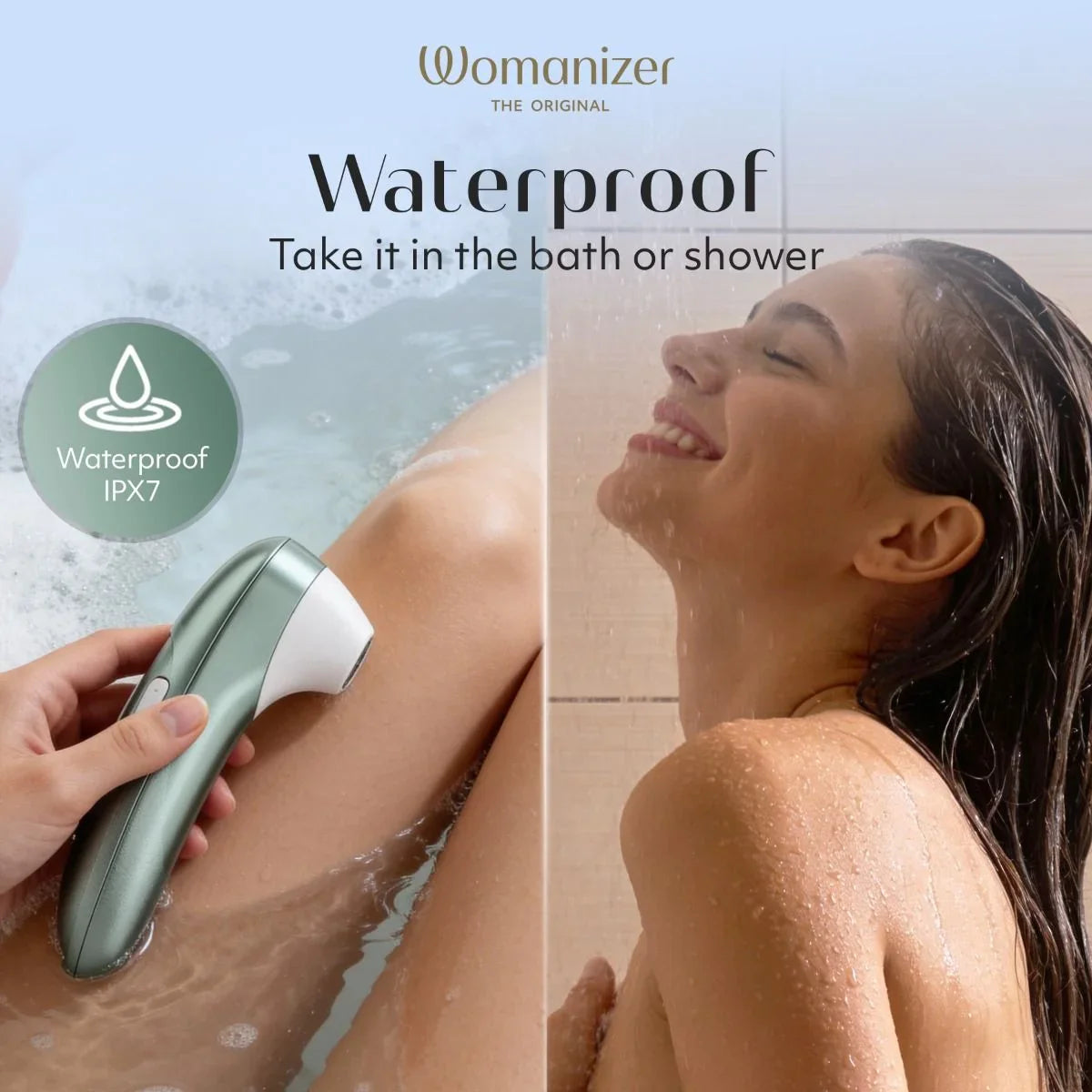 Womanizer Pro -Sage Green Clitoral Stimulator.