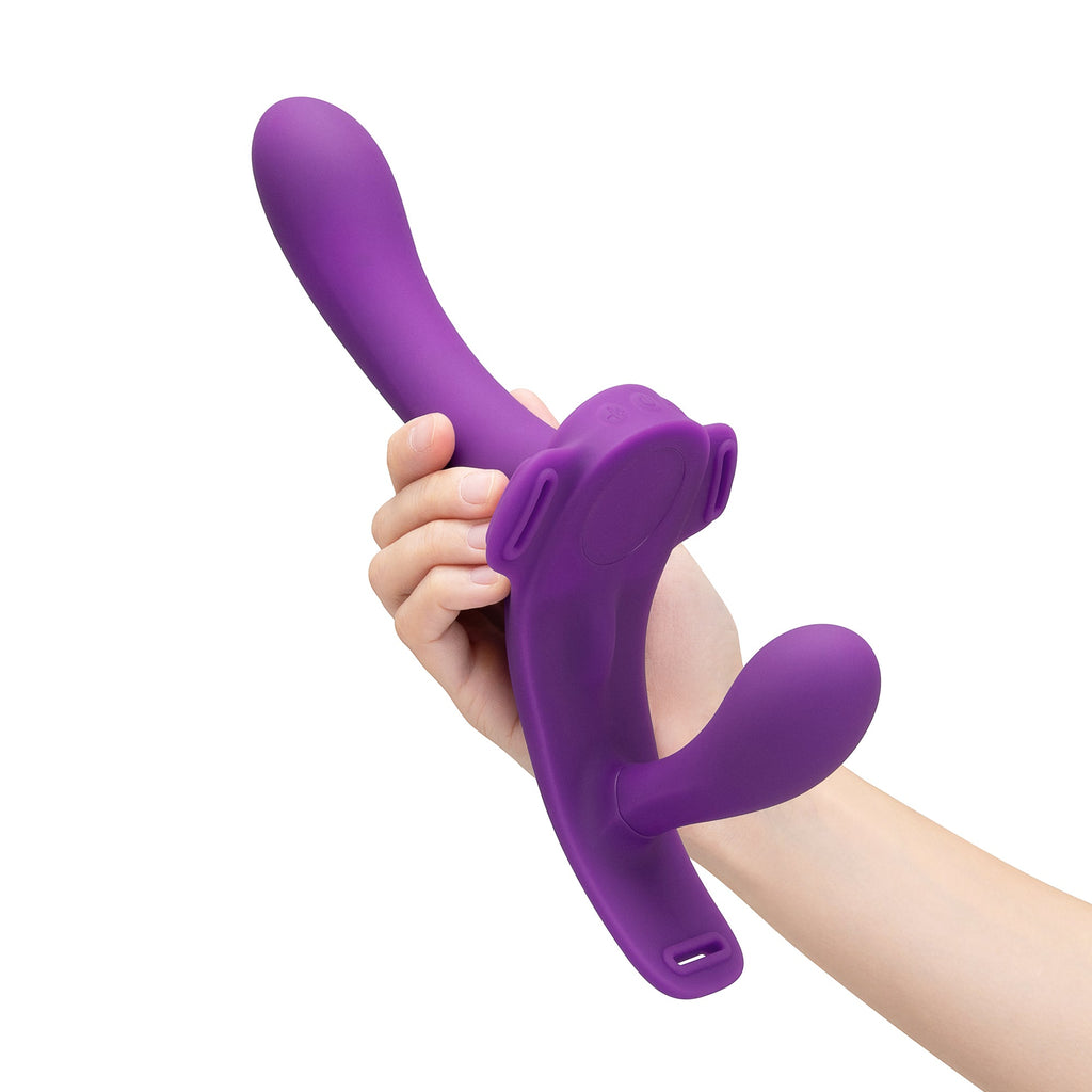 Together Lock-In Vibrating Strap-On Dildo
