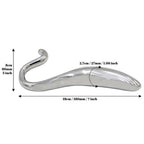 Stainless Steel Hollow Curved Wand In Case