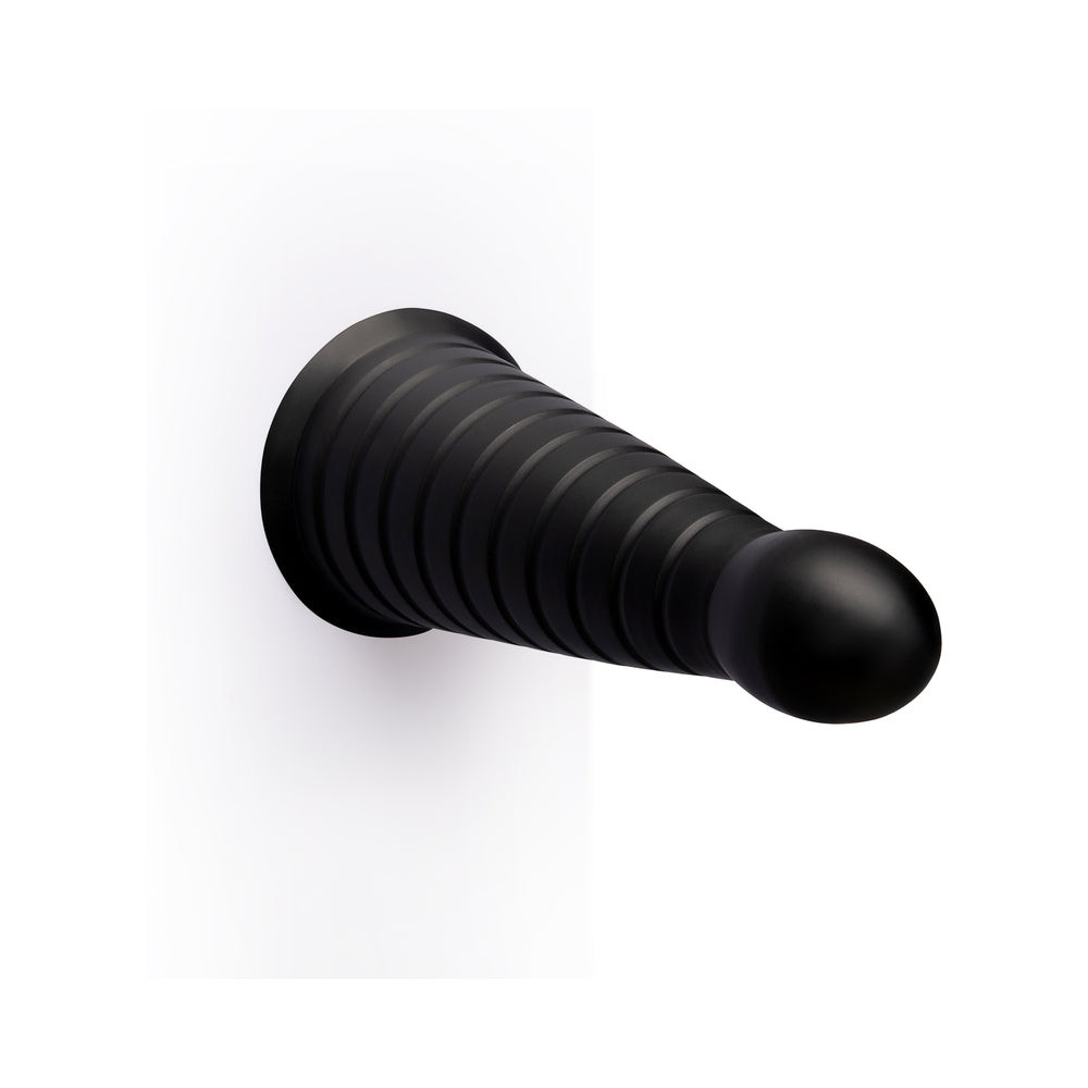 b-Vibe Cone Tapered &amp; Ribbed Dildo with Suction Cup - 10"