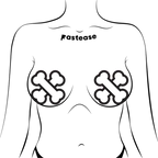 White Crossbone Breast Pasties