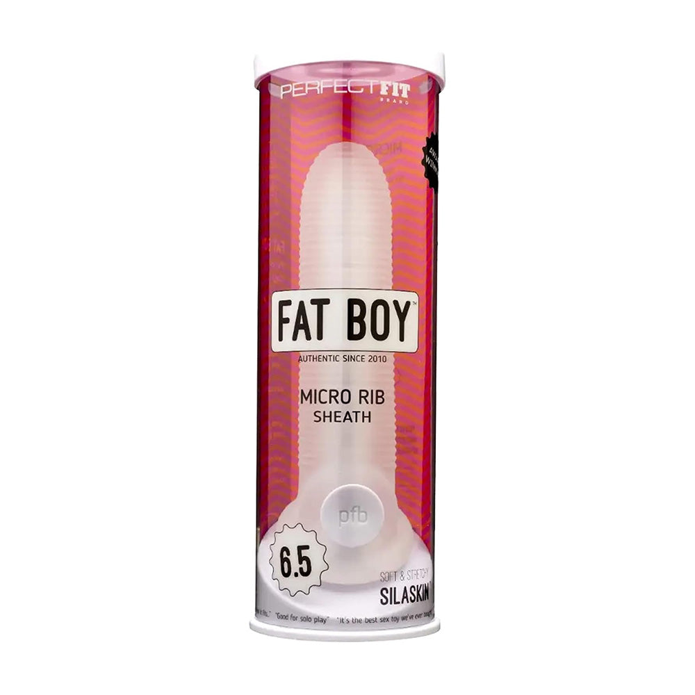 Fat Boy Ribbed Sheath 6.5" - Clear