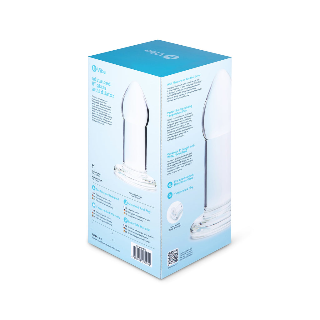 b-Vibe Advanced Glass Anal Dilator 8-Inch