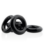 JACKER 5-STACK five-pack tube super-strong  cockrings BLACK