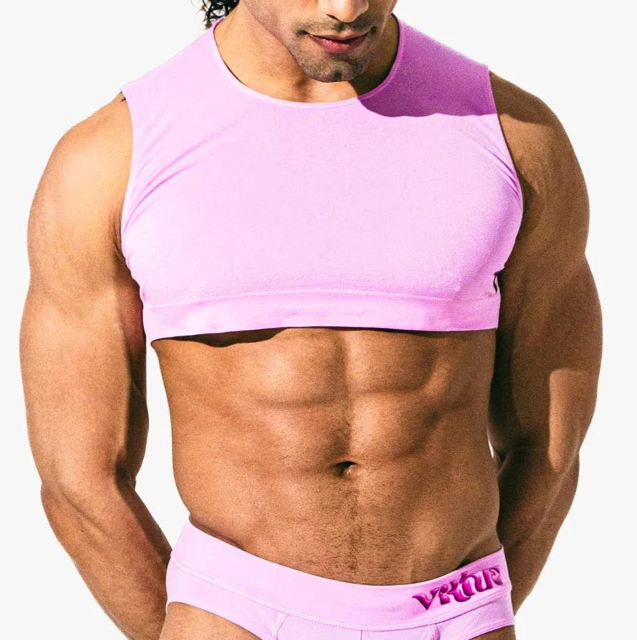 Unisex Medium - Mini Crop Top Sheer - Taffy