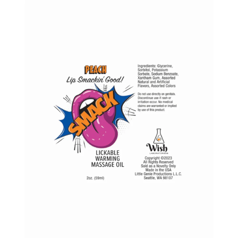 Warming & Lickable Massage Oil Peach
