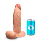 b-Vibe Slipskin Realistic Silicone Dildo 9" Girthy Mocha