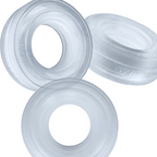 ROTO grooved gripper-ribbed cockring CLEAR STEAM