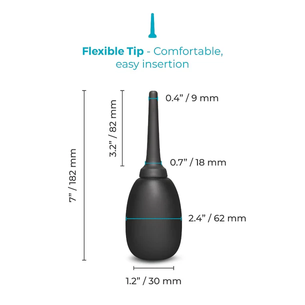 FLEXIBLE SILICONE ANAL DOUCHE