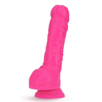 Neo - 9 Inch Dual Density Dildo - Neon Pink