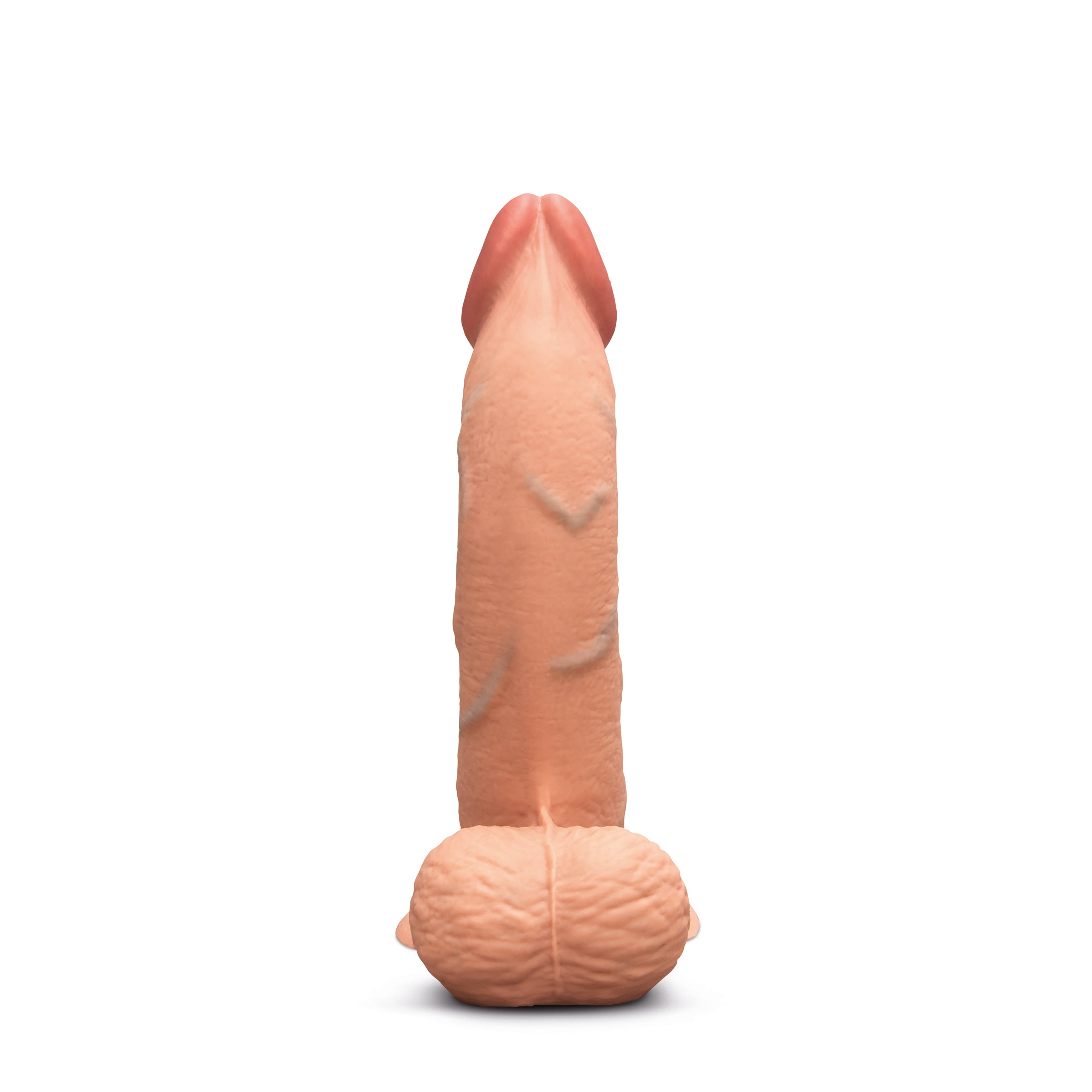 b-vibe Slipskin Realistic Silicone Dildo 8" Curvy Mocha
