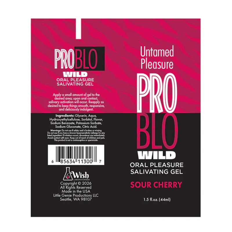 PROBLO Wild, Oral Pleasure Salivating Gel, Sour Cherry 1.5oz
