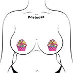 Happy Birthday Cupcake Pasties - Pink Multicolored