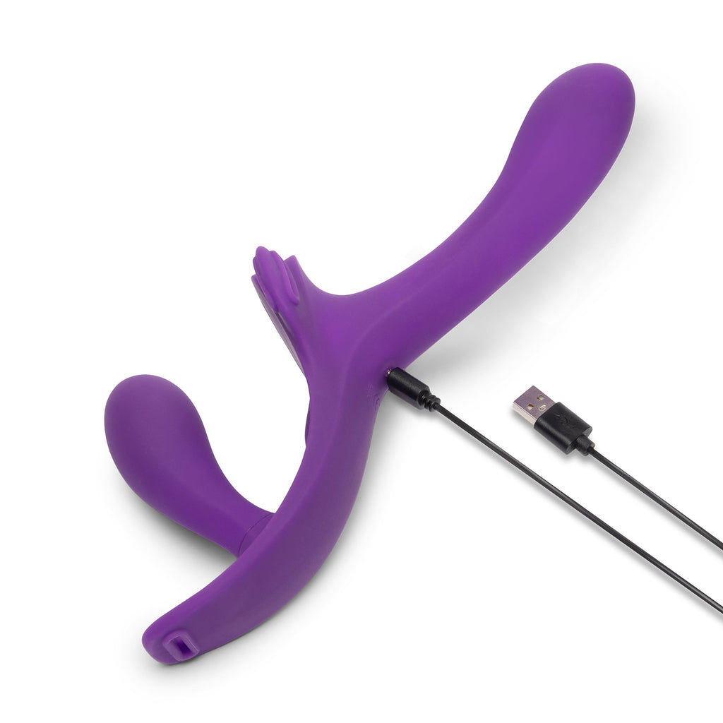 Together Lock-In Vibrating Strap-On Dildo