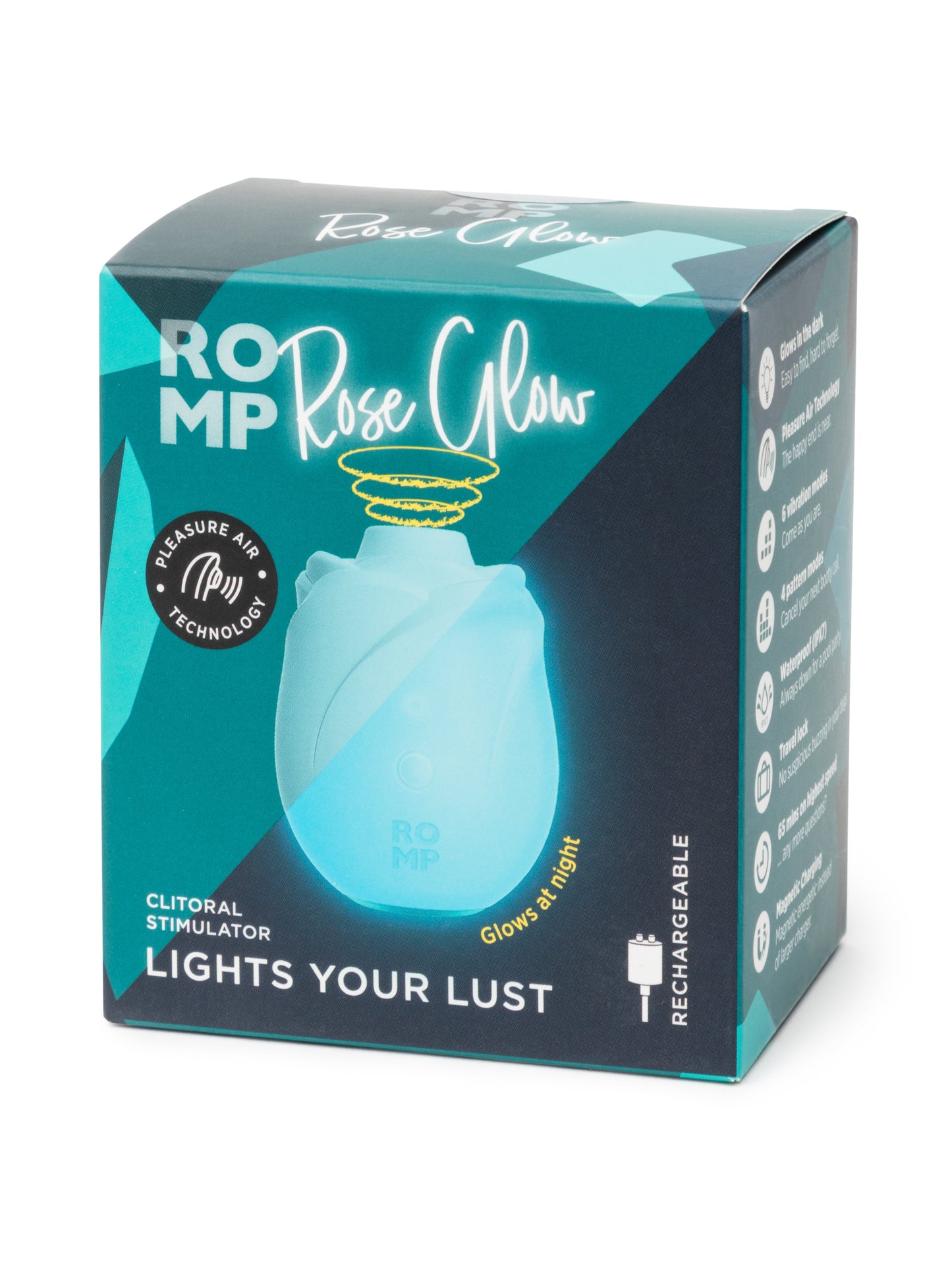 ROMP Rose Glow Clitoral Stimulator (Glow-in-the-Dark Silicone)
