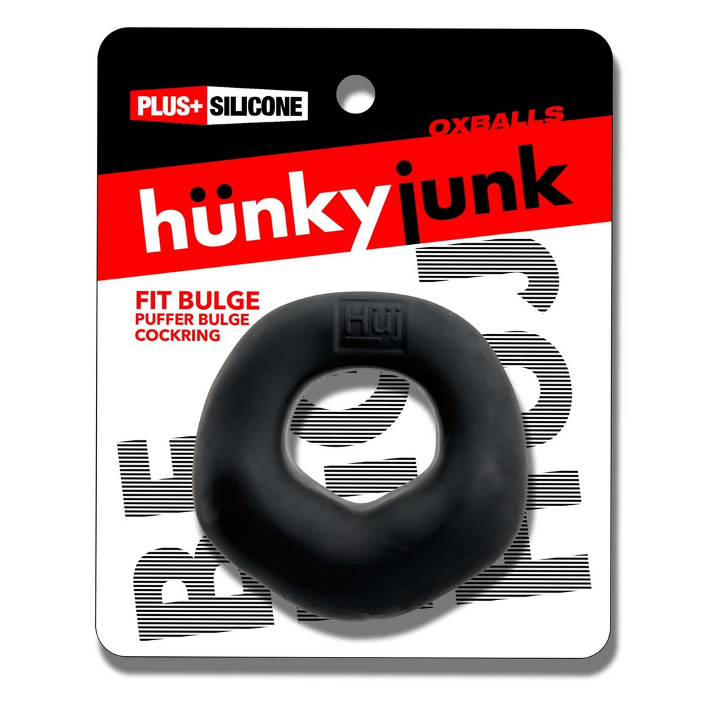FIT BULGE hung-style cockring BLACK FOG
