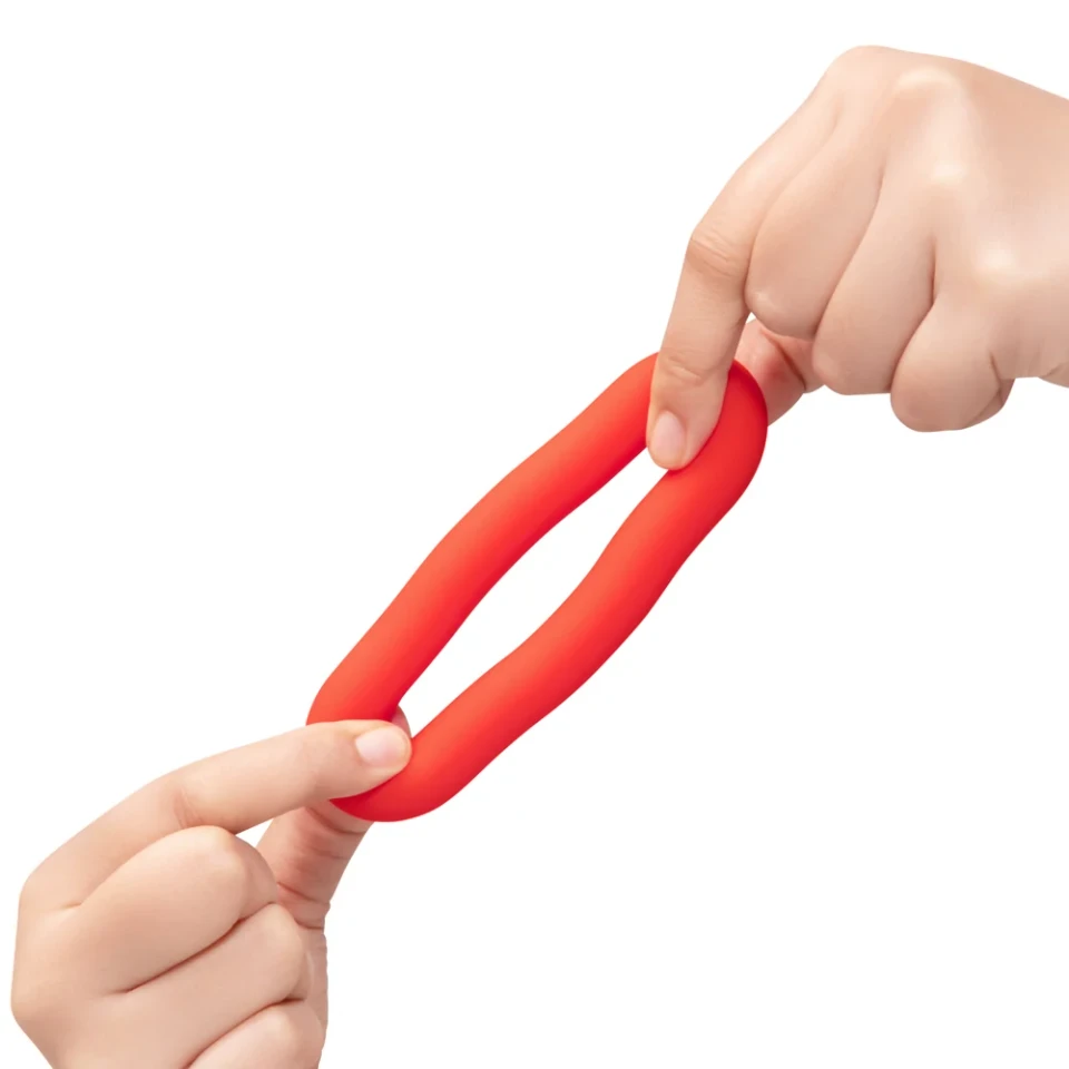 b-vibe Flex Ring Bulk Silicone Cock Ring - Red